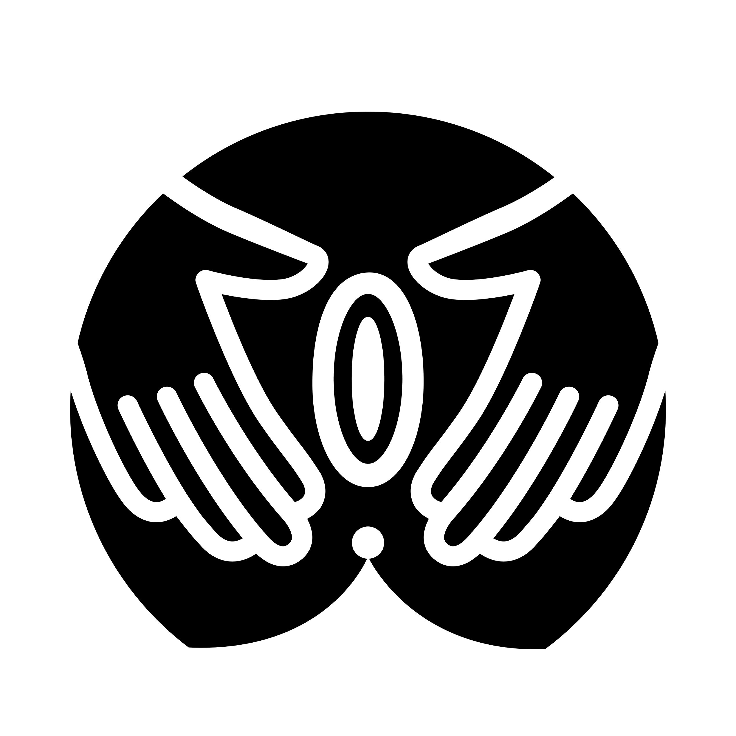 A black ink illustration depicting an open vulva
