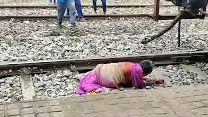 ยายหวิดถูกรถไฟแล่นทับ