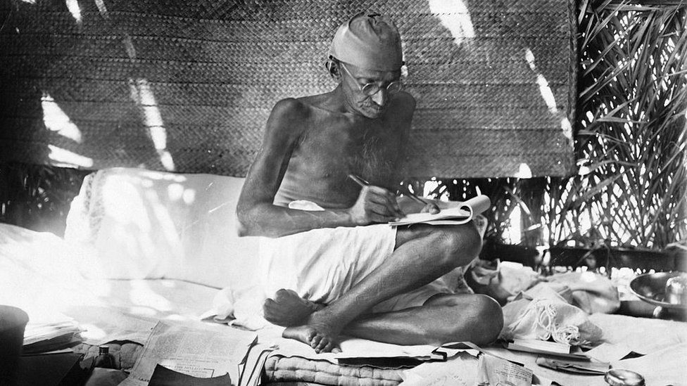Gandhi's peaceful protest proved more persuasive than violence