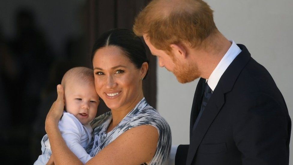 Duke and Duchess of Sussex with their baby, Archie