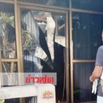 หนุ่มดับอนาถ! โมโหประตูล็อกใช้เท้าถีบกระจกแตกบาดขาเลือดอาบ นอนสิ้นใจหน้าบ้าน