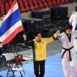 ณัฐภัทร ถล่มจอมเตะปินส์ยับ คว้าทองที่ 2 เทควันโด ซีเกมส์