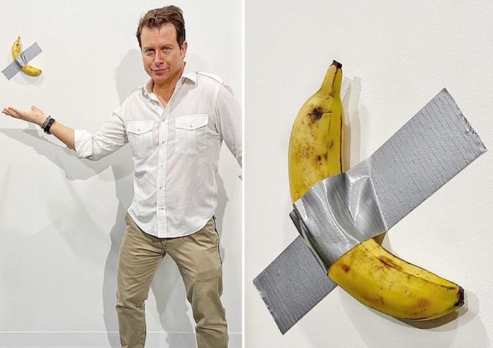 ตะลึงงานศิลป์ “กล้วยแปะเทปกาว”