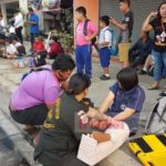 เพิ่งฉีดยามา! คนขับรถโดยสารวูบ พุ่งเสยท้ายรถตู้รับส่งนักเรียน พังยับ 3คัน เจ็บอื้อ