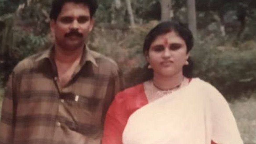 Rema Devi with her husband