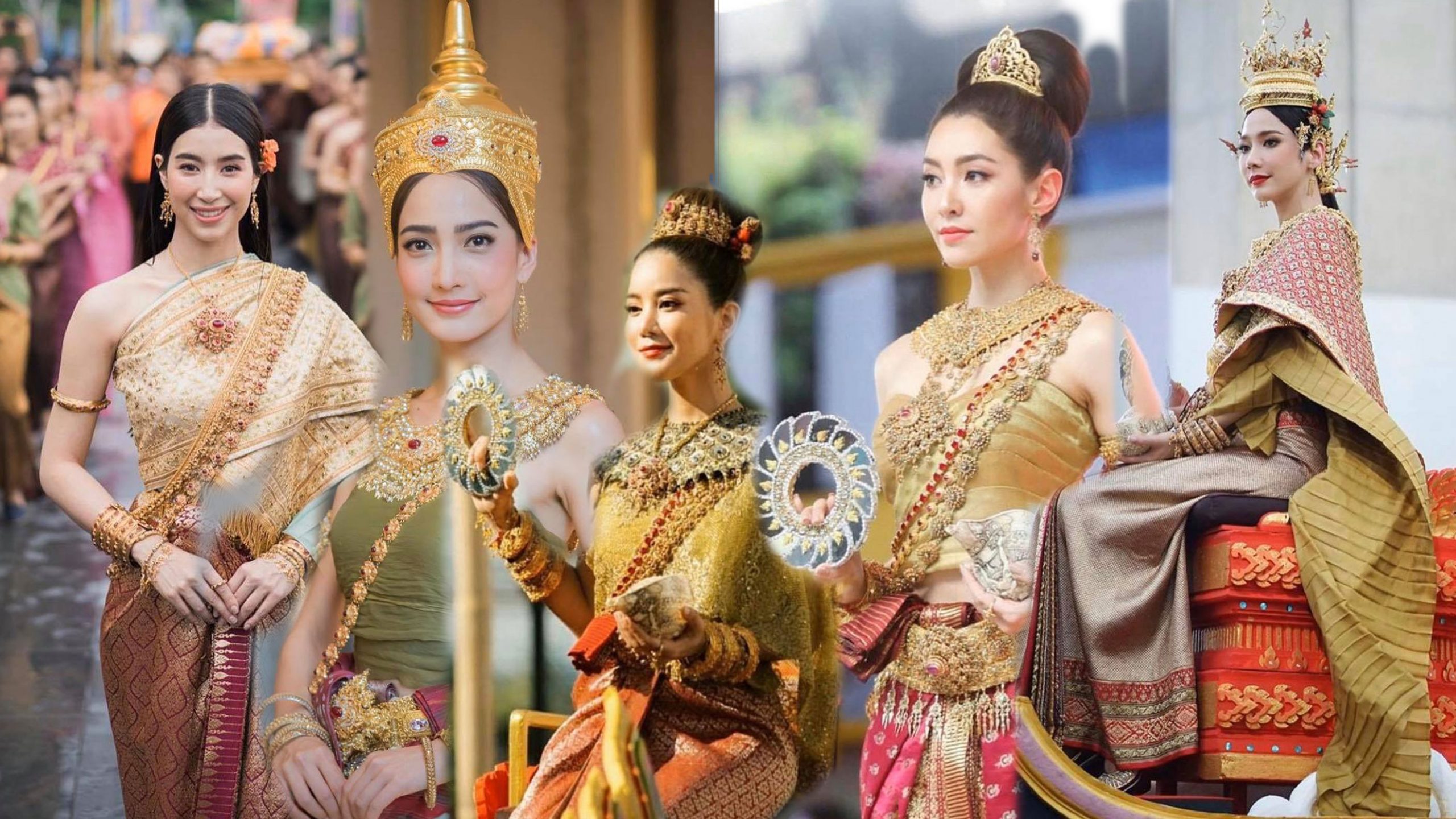 ระลึกความหลัง! รวมเหล่าดารา แปลงโฉมเป็นนางสงกรานต์ สุดปัง
