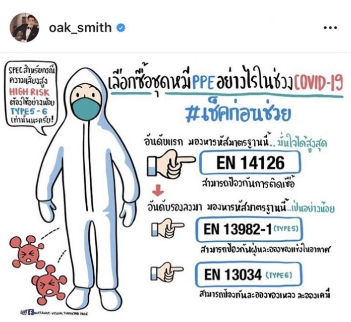 หมอโอ๊ค แนะ วิธีเลือกซื้อ ชุด PPE