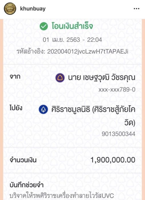 บ๊วย ตัวแทนรายการ ช่อง ส่อง ผี มอบเงิน 2.5 ล้าน