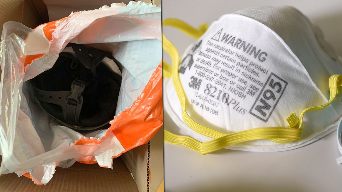 หมอสั่ง หน้ากาก N95 ใช้เอง แถมบริจาคให้โรงพยาบาล แกะกล่องดูถึงช็อก เจอหมวกกันน็อกเก่าๆ