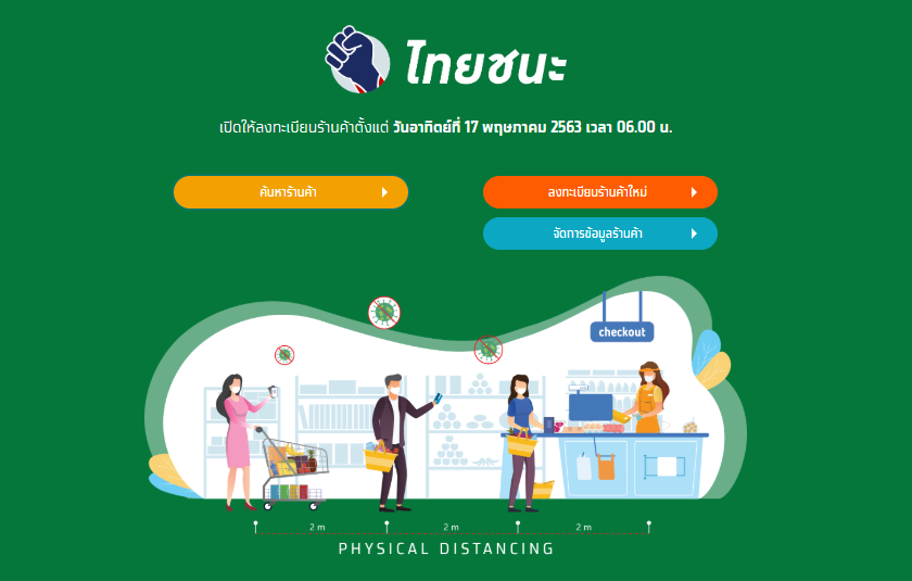 หน้าเว็บไซต์ไทยชนะ