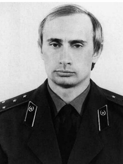 Young Vladimir Putin in KGB uniform