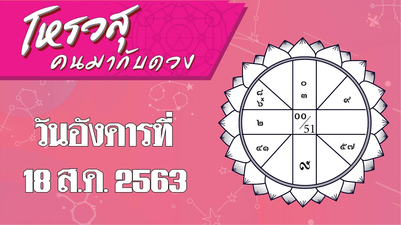 โหรวสุ คนมากับดวง ดวงประจำวันอังคารที่ 18 ส.ค. 63 ราศีใดชีวิตจะมีความโลดโผน ราศีใดมีความเครียดสูงในการทำงาน