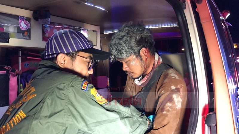 นายณรงค์ศักดิ์ บริรัก อายุ 29 ปี ชาวจ.สกลนคร 1 ในคนงานที่ได้รับบาดเจ็บ