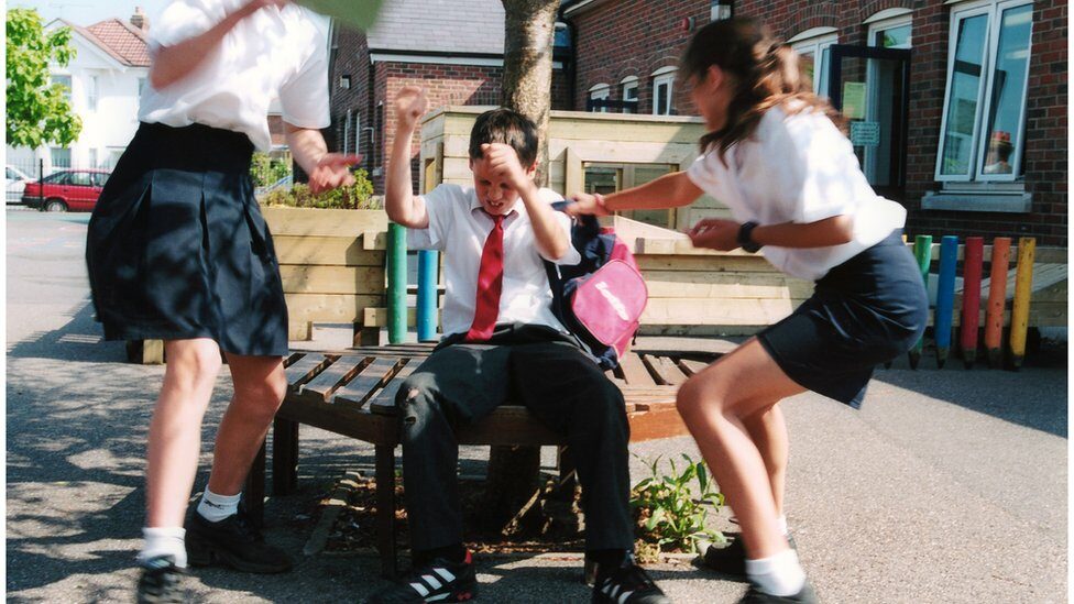 Gay teacher schoolgirl outdoor