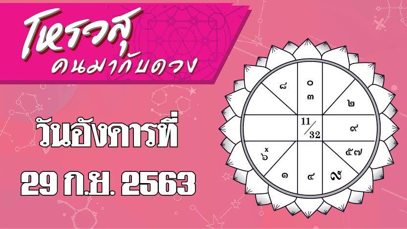 คอลัมน์ โหรวสุ : ดวงประจำวันอังคารที่ 29 กันยายน 2563