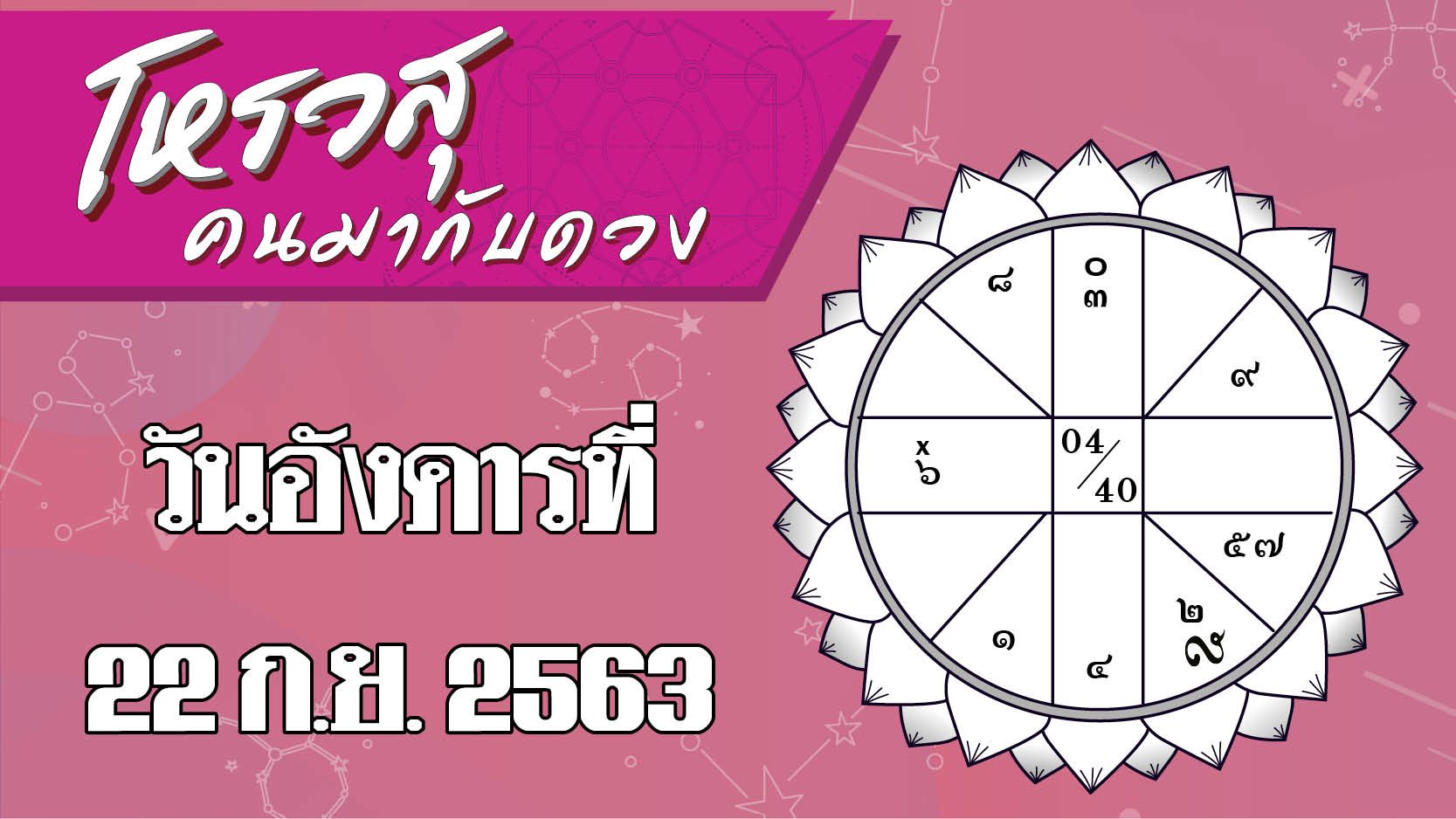 ดวงวันอังคารที่ 22 กันยายน 2563 ราศีใดมีเหตุให้เสียเงินทั้งวัน ราศีใดการงานราบรื่นไม่มีอุปสรรค