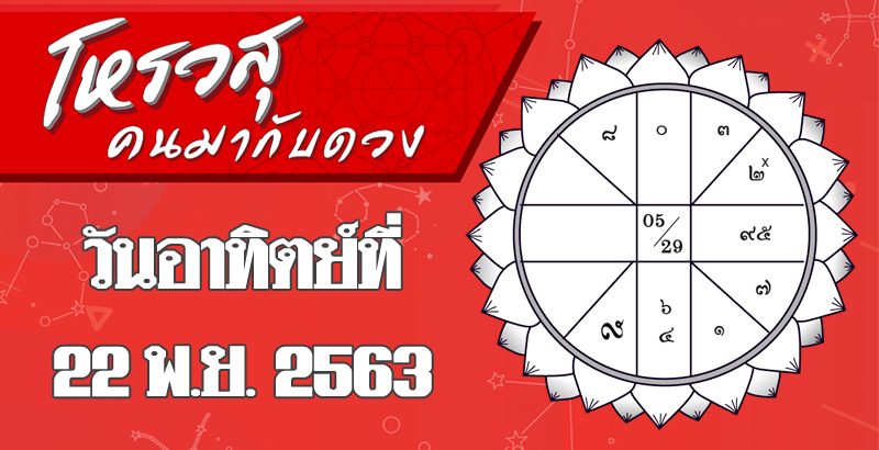 ดวงประจำวันอาทิตย์ที่ 22 พฤศจิกายน 2563 ราศีใดจะมีโชคลาภจากผู้ใหญ่ ราศีใดระวังมีอุปสรรคในการเดินทาง