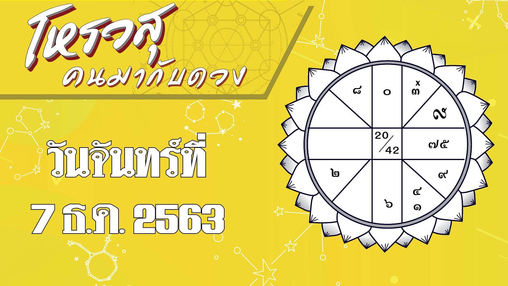 โหรวสุ คนมากับดวง วันจันทร์ที่ 7 ธ.ค. 2563 ราศีใดจู้จี้ขี้บ่น ราศีใดใจร้อน