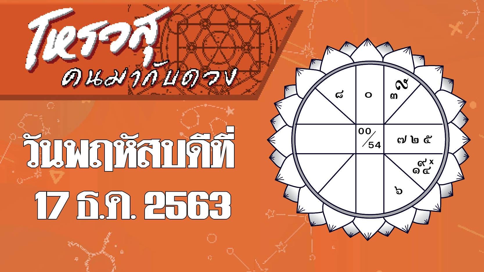 ดวงวันพฤหัสบดีที่ 17 ธันวาคม 2563 ราศีใดระวังใจร้อน หงุดหงิด และปากเสีย ราศีใดการทำงานราบรื่นดี