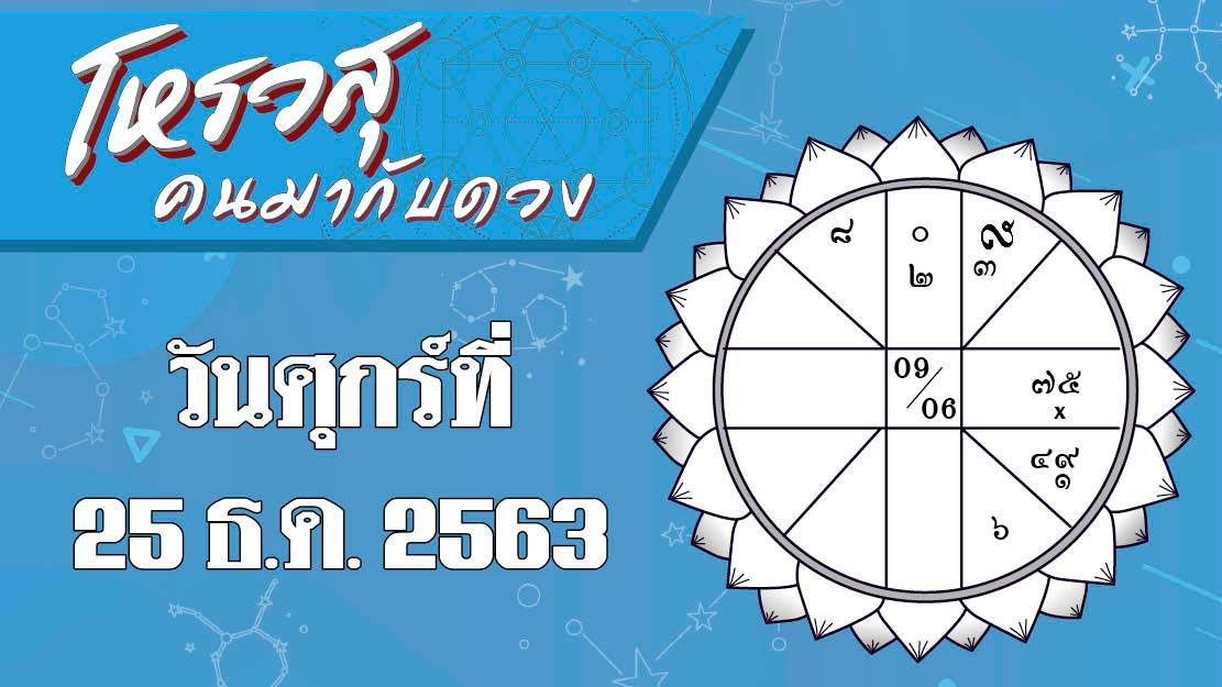 ดวงประจำวันศุกร์ที่ 25 ธันวาคม 2563 ราศีใดจะมีเรื่องเครียด ราศีใดการงานราบรื่น