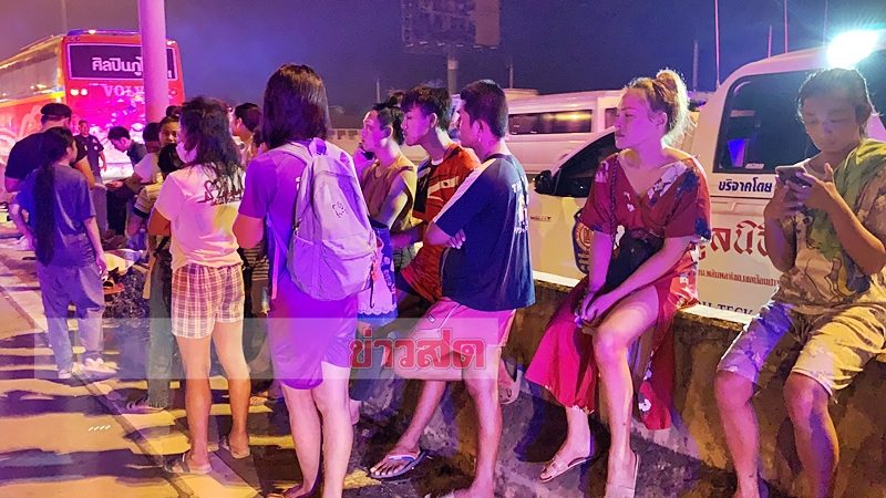 ผู้ที่โดยสารมากับรถบัสคันเกิดเหตุ