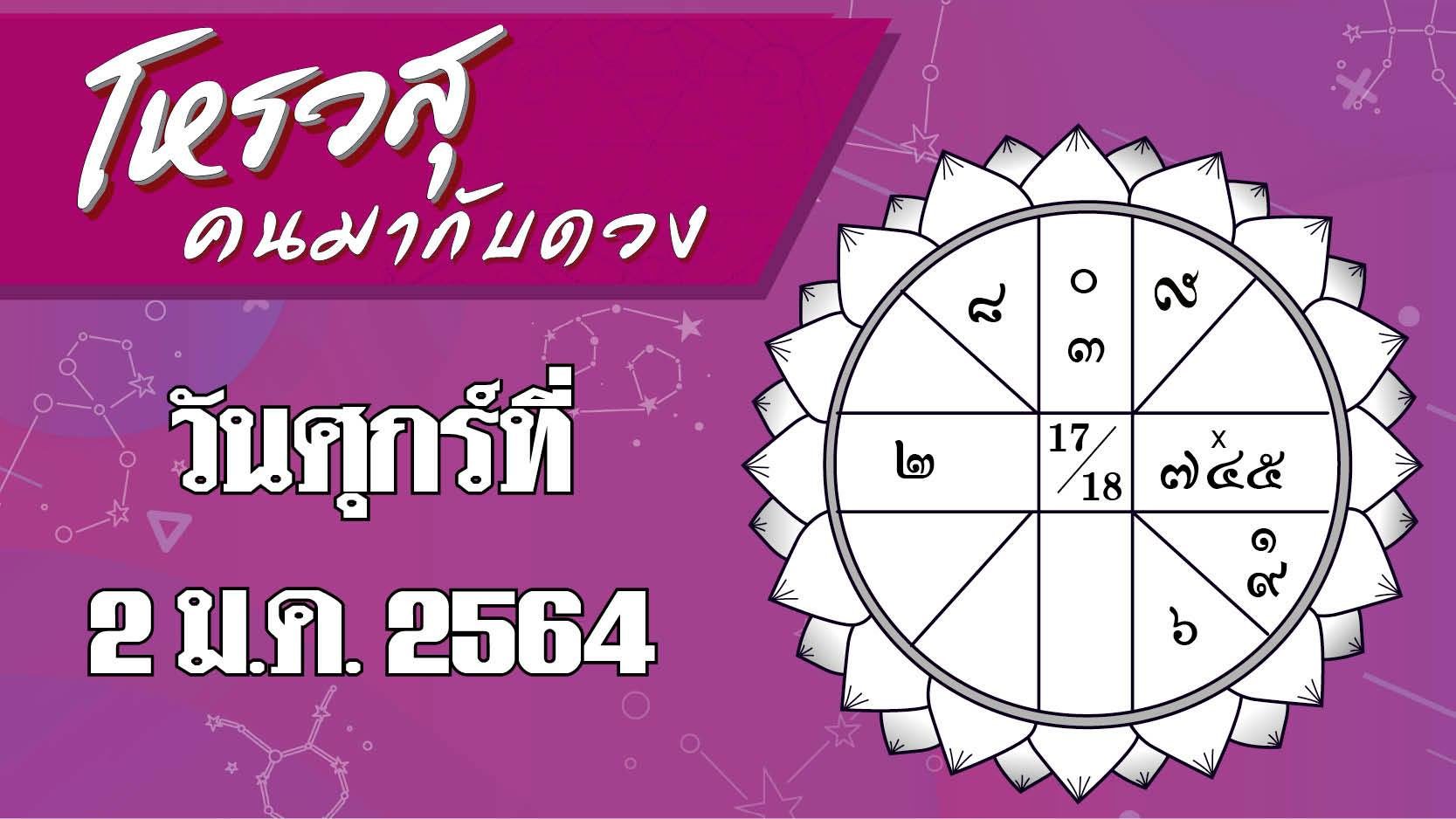 ดวงวันเสาร์ที่ 2 มกราคม 2564 ราศีใดจะได้โชคลาภ ราศีใดระวังเรื่องการสื่อสาร