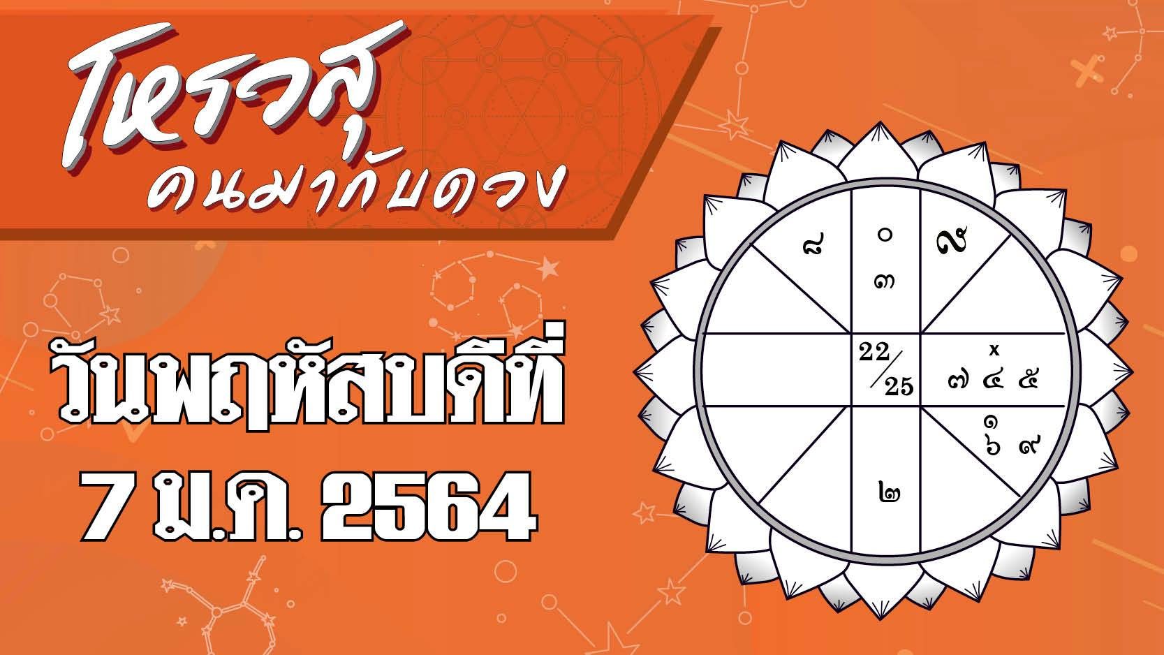 ดวงวันพฤหัสบดีที่ 7 มกราคม 2564 ราศีใดหูเบาเชื่อคนง่าย ราศีใดมีปัญหาทะเลาะกับลูกค้า