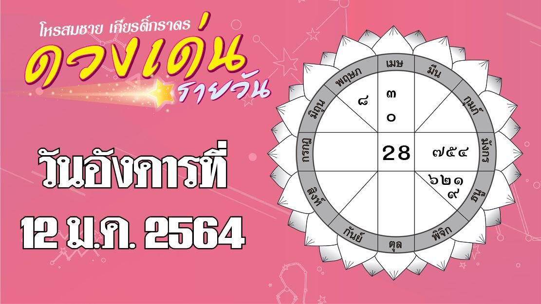 ดวงเด่นรายวันที่ 12 มกราคม ราศีใดระวังถูกคนหลอกใช้