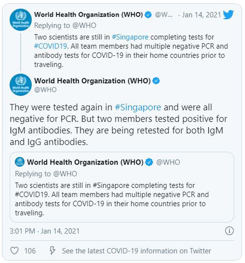 The WHO team arrived in Wuhan - confused, two scientists found positive results.