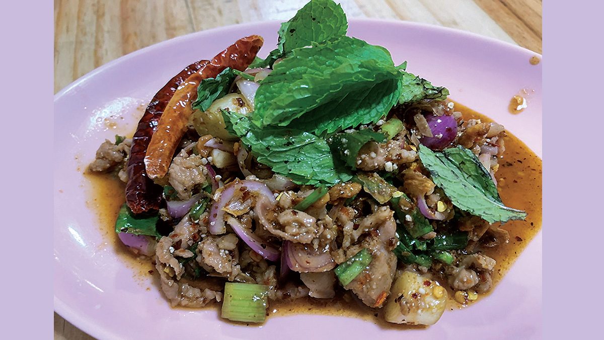 ร้านลาบเป็ดอุบล แซ่บถิ่นเยาวราช - ร้านอาหารอีสาน แถวพลับพลาไชย เยาวราช