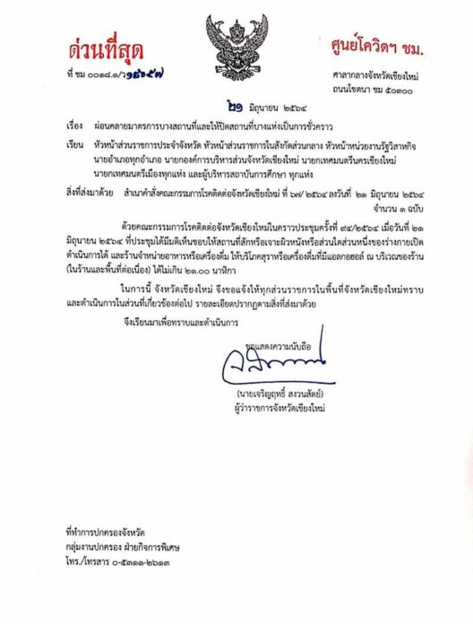  ผ่อนปรนโควิด