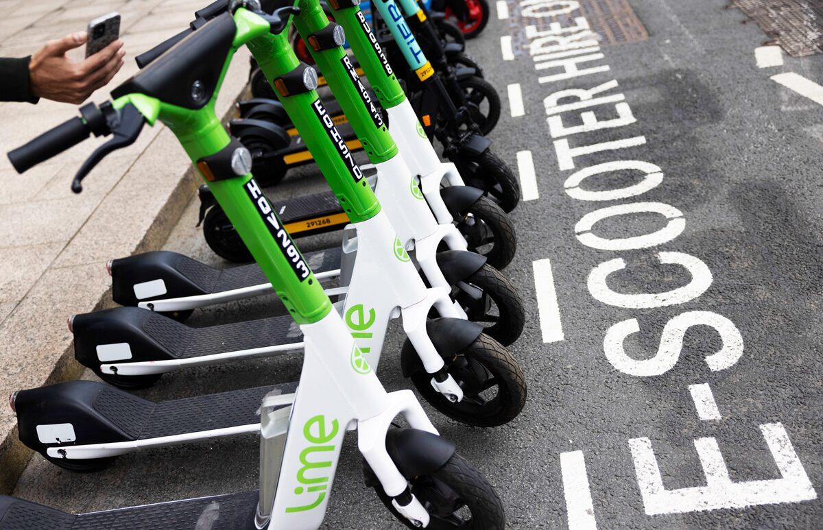 E-scooter trial in London, June 2021