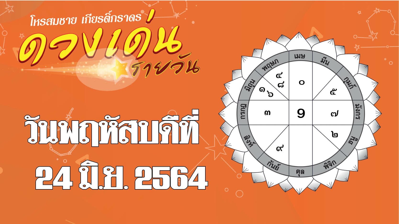 ดวงเด่นรายวัน : ราศีใดความรักลงตัว คนโสดเลือกได้ว่าจะคบใคร