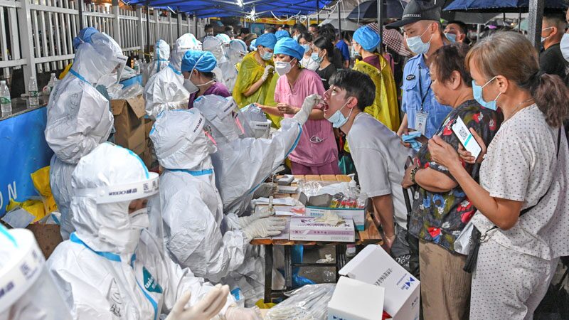 “ตงกว่าง” ตรวจหาเชื้อทั่วทั้งเมือง