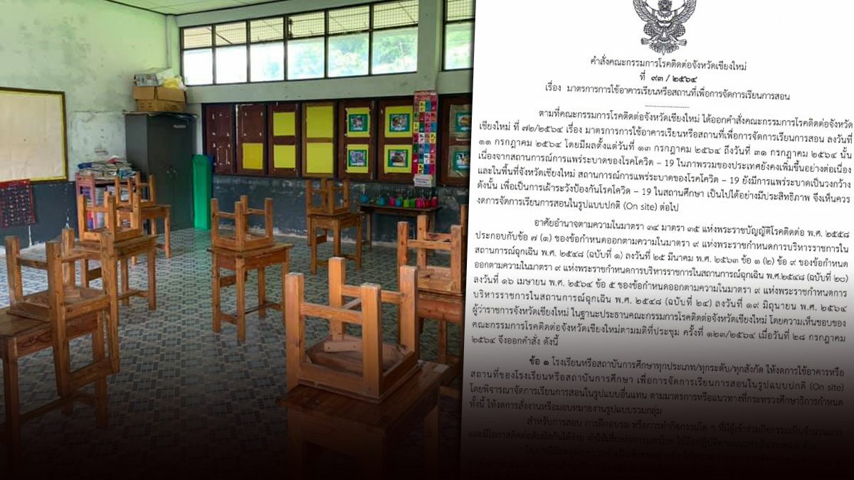 เชียงใหม่งดการเรียนยาวถึง 31 ส.ค. ห้ามเด็กหอกลับภูมิลำเนา-ฝ่าฝืนโทษหนัก