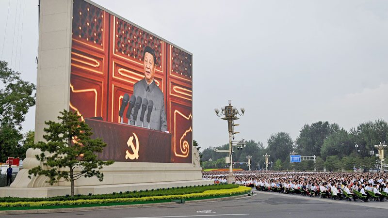 สี จิ้นผิง ฉลอง 100 ปีพรรคคอมมิวนิสต์จีน