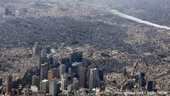 โตเกียว 2020 ฝูงบิน Blue Impulse ผาดโผนเหนือกรุงโตเกียว ...