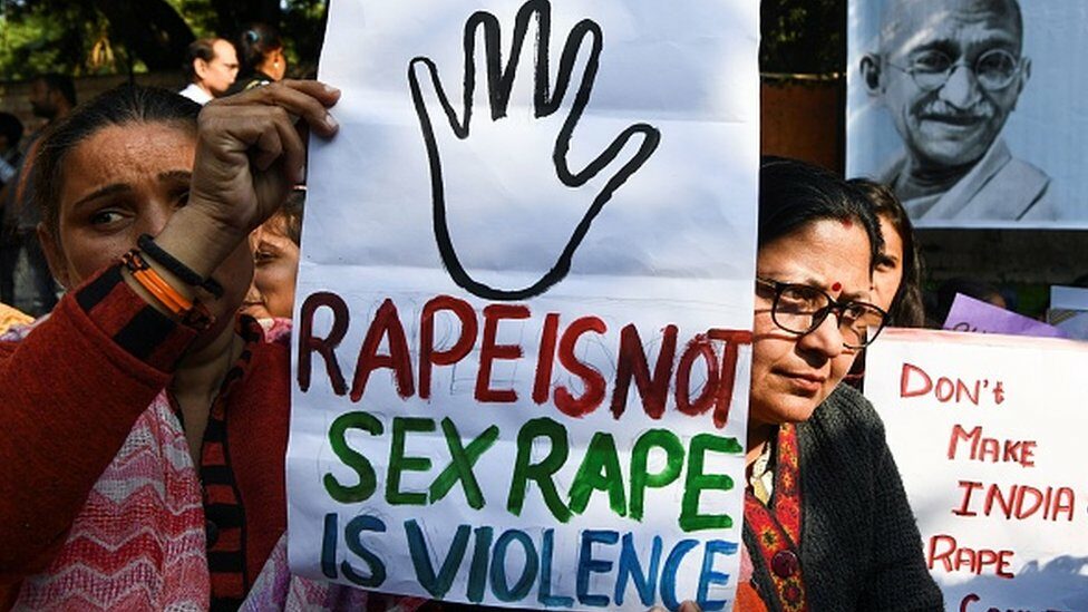 A protest in India against rape
