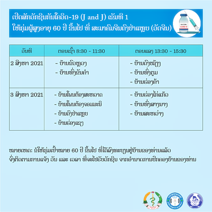 ลาวฉีดไฟเซอร์เข็มสอง