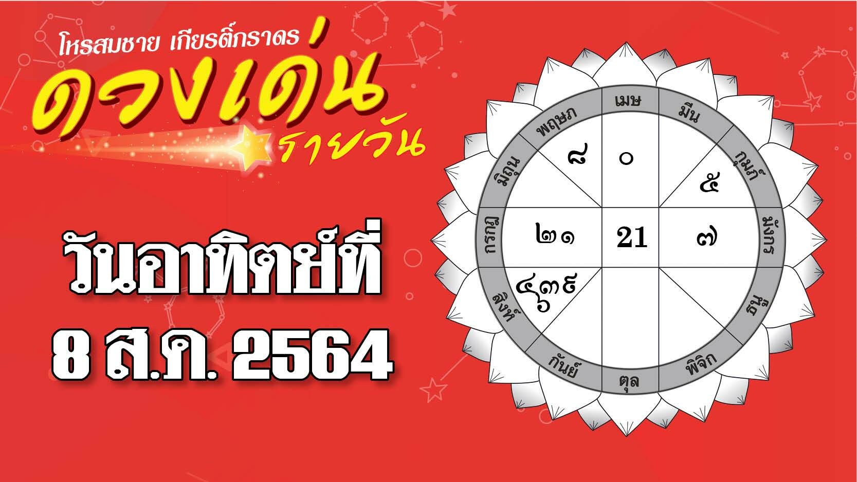 เปิดดวงเด่น วันอาทิตย์ที่ 8 ส.ค. ราศีใดเสี่ยงโชคเก็งกำไรได้ผลตอบแทนคุ้มค่า