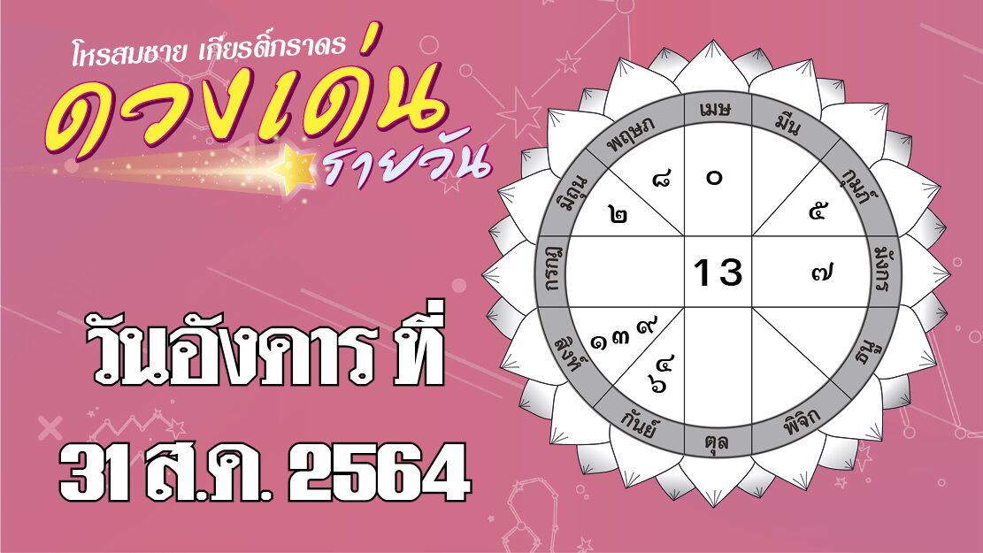 เปิดดวงเด่น วันอังคารที่ 31 ส.ค. ราศีใด เรื่องงานก้าวหน้า ผลงานเข้าตานาย