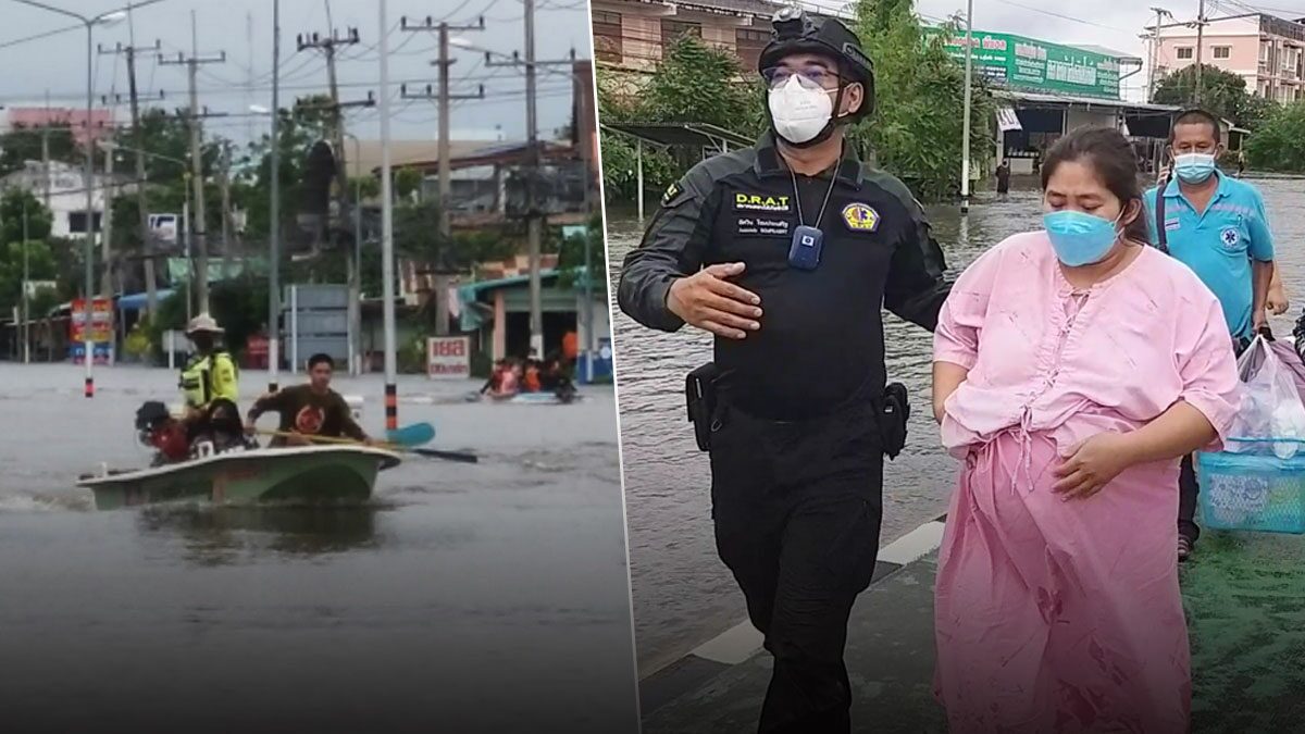 สุโขทัยยังวิกฤต น้ำยังท่วมสูง สาวท้องใกล้คลอด-คนเจ็บไป-กลับรพ.ทุลักทุเล