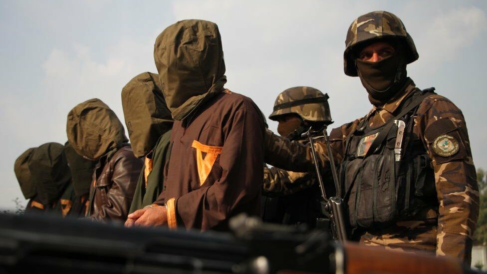 Taliban soldiers captured by Afghan forces in 2019