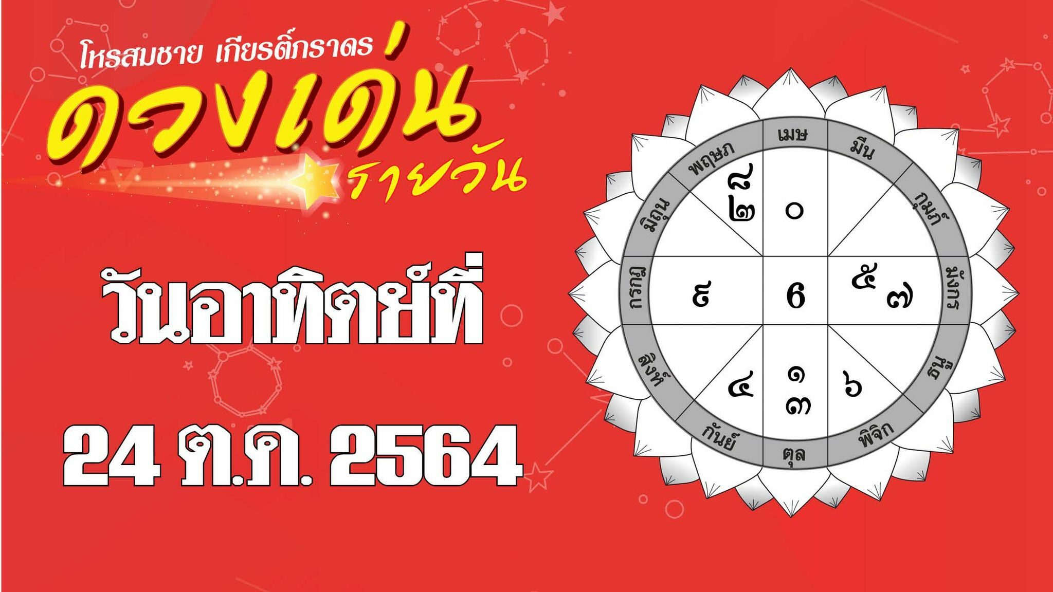 ดวงเด่นรายวัน : ราศีใดไม่เหงาแล้ว คนโสดจะได้เปิดตัวคนรู้ใจ