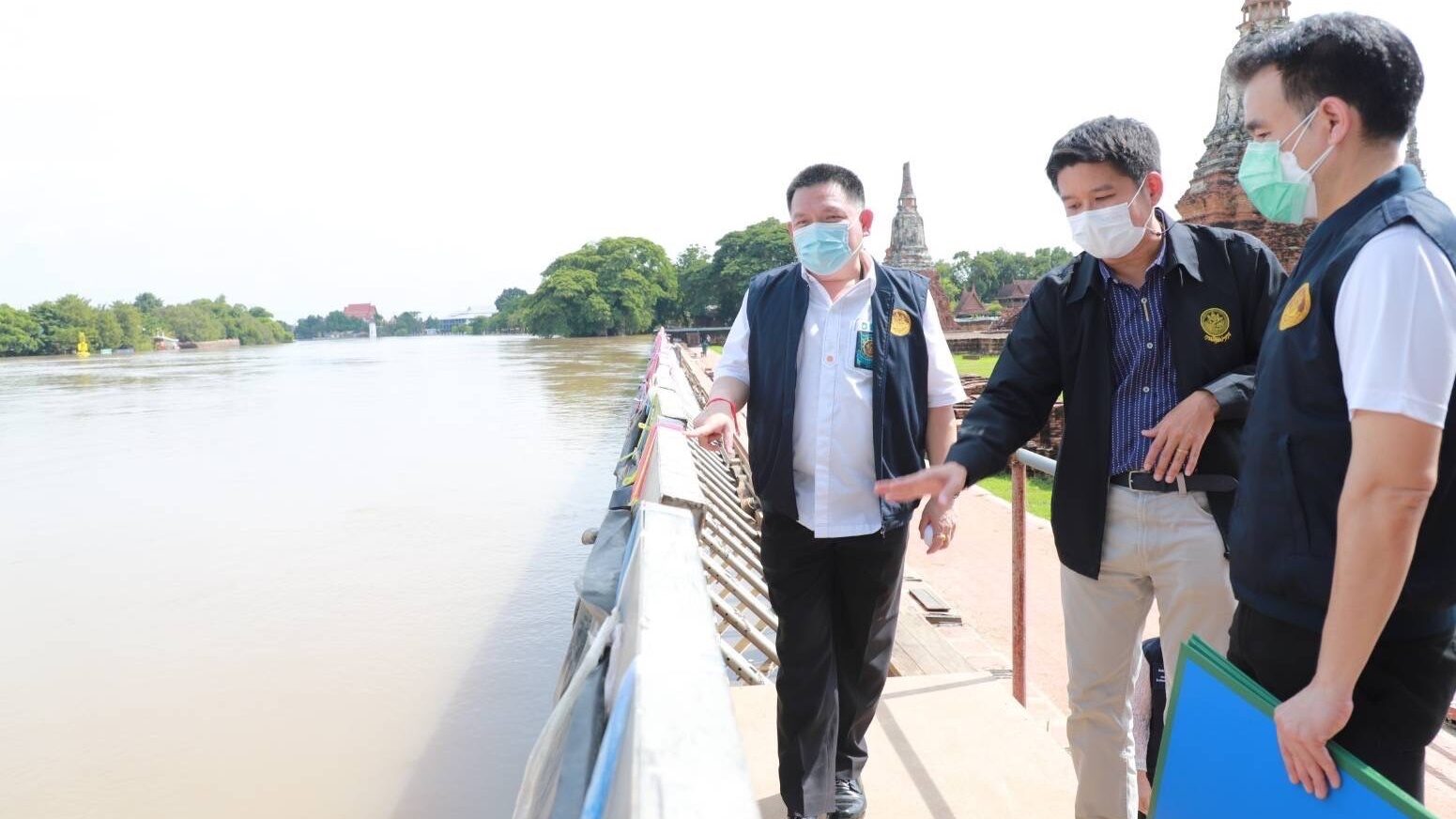 อธิบดีกรมโยธาฯ ลงพื้นที่อยุธยา มั่นใจคันป้องกันน้ำท่วมชนิดพับเก็บ รับมือน้ำท่วมได้