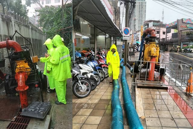 กทม. ส่งเจ้าหน้าที่เร่งระบายน้ำหลายจุด
