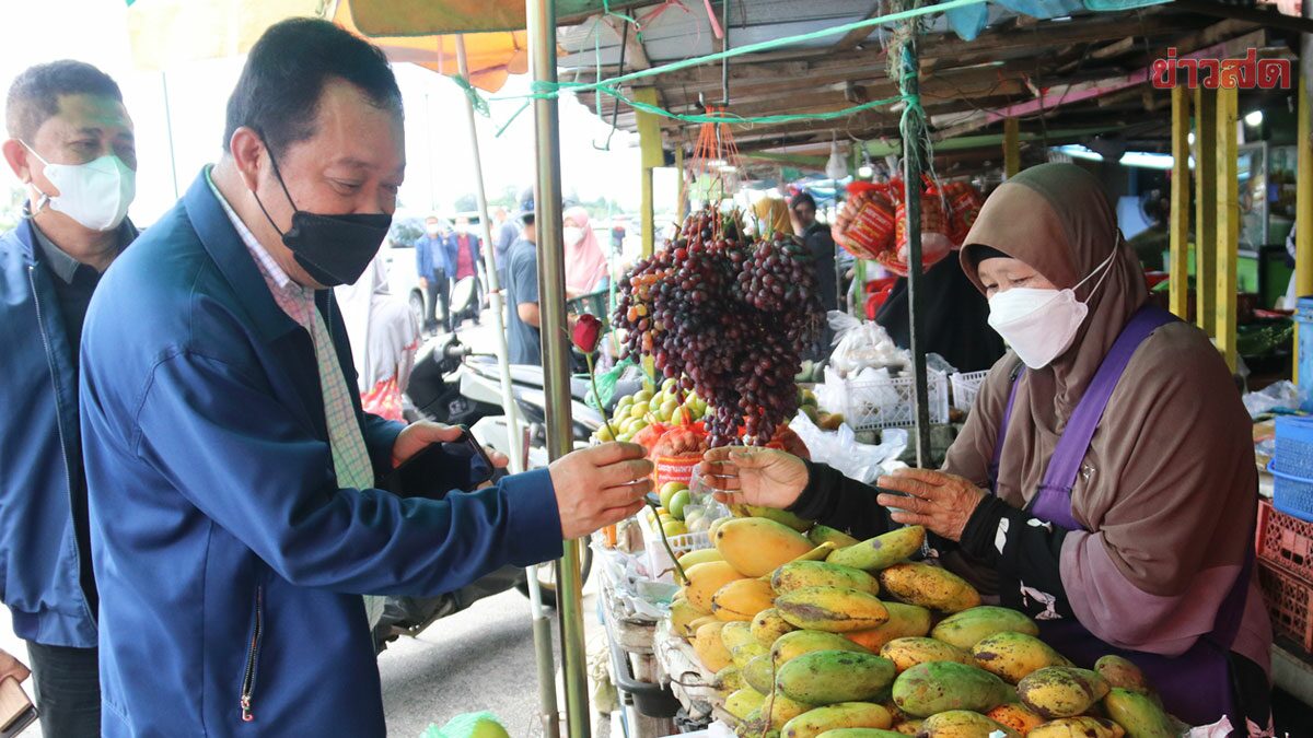 พ.ต.อ.ทวี เยี่ยมตลาดตลาดตาบา อ.ตากใบ จ.นราธิวาส