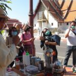 ปภ.หนุ่มน่าน แปลงรถถีบเป็นบาร์กาแฟ ปั่นขายนทท.วัดภูมินทร์ สร้างอาชีพเสริมเพิ่มรายได้