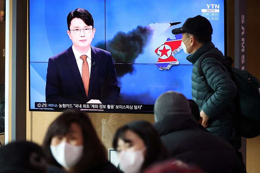 โทรทัศน์ เกาหลีใต้ เกาหลีเหนือ ยิง ขีปนาวุธ