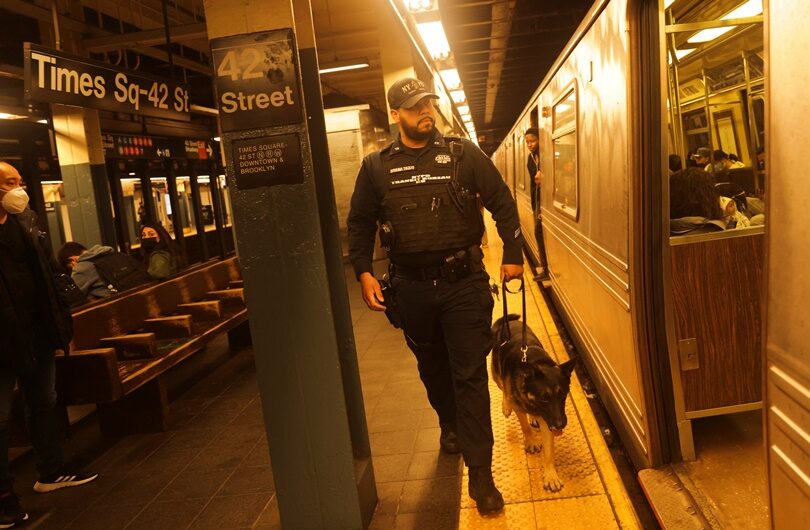 ตำรวจ สุนัขดมกลิ่น รถไฟใต้ดิน